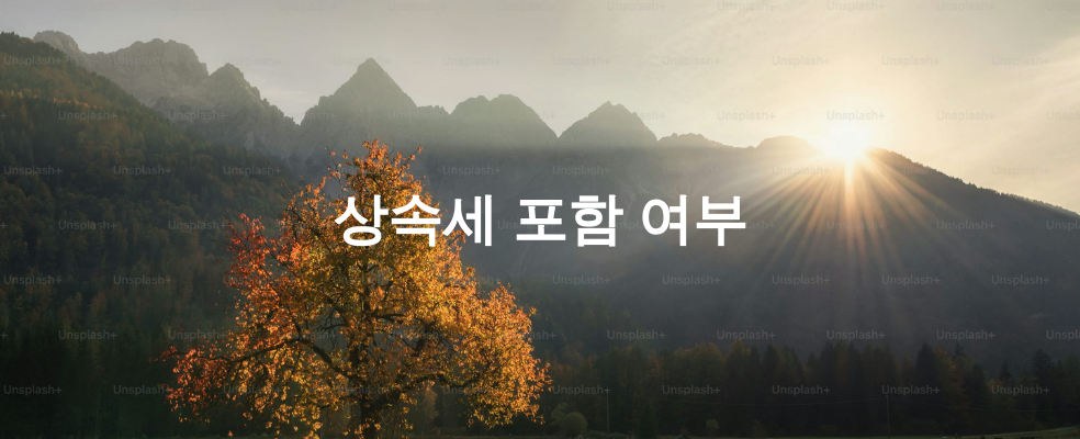 상속세 포함 여부