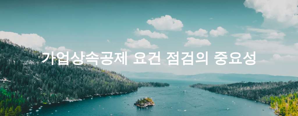 가업상속공제 요건 점검의 중요성