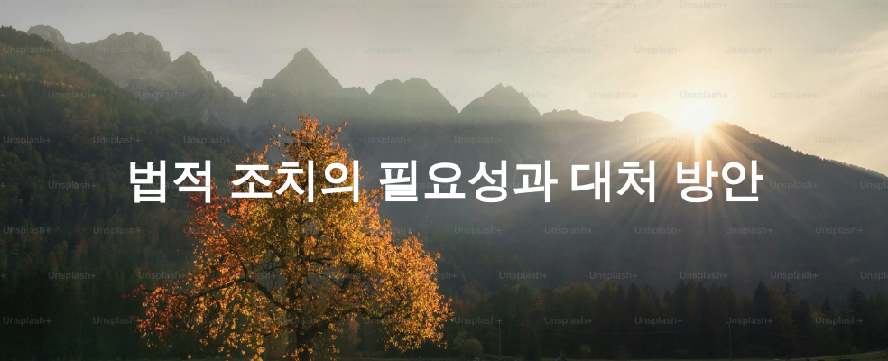 법적 조치의 필요성과 대처 방안