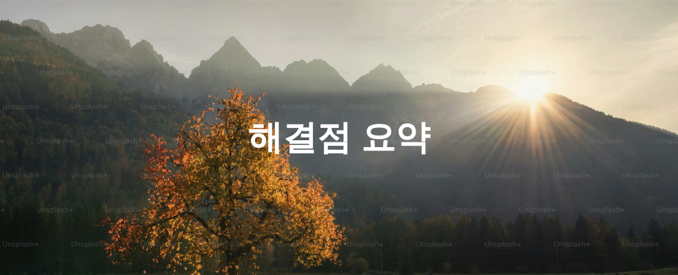 해결점 요약