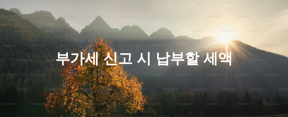 부가세 신고 시 납부할 세액