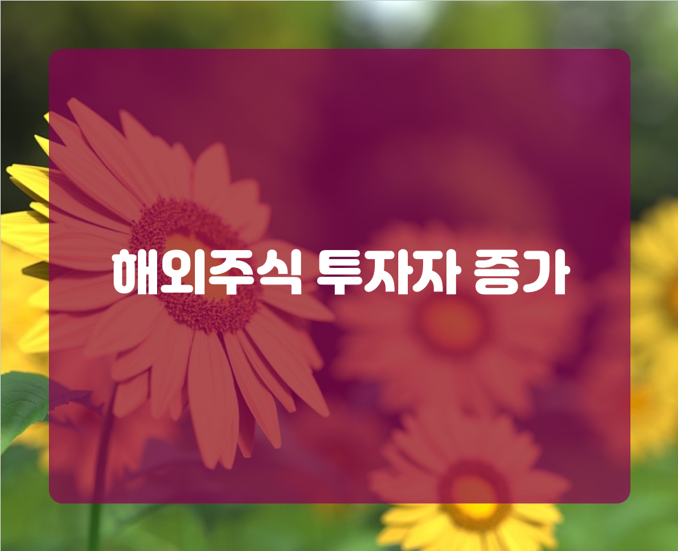 해외주식 투자자 증가
