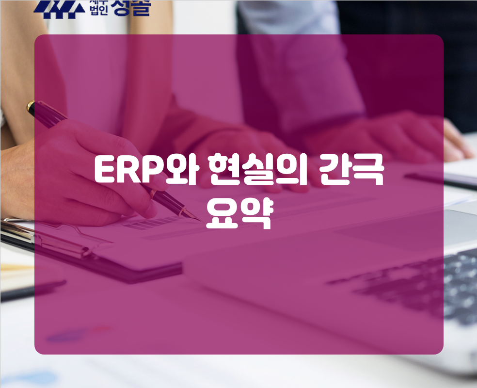 ERP와 현실의 간극 요약